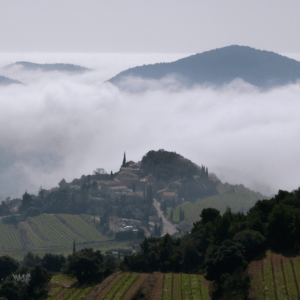 Village de Suzette vu depuis le Domaine La Bori